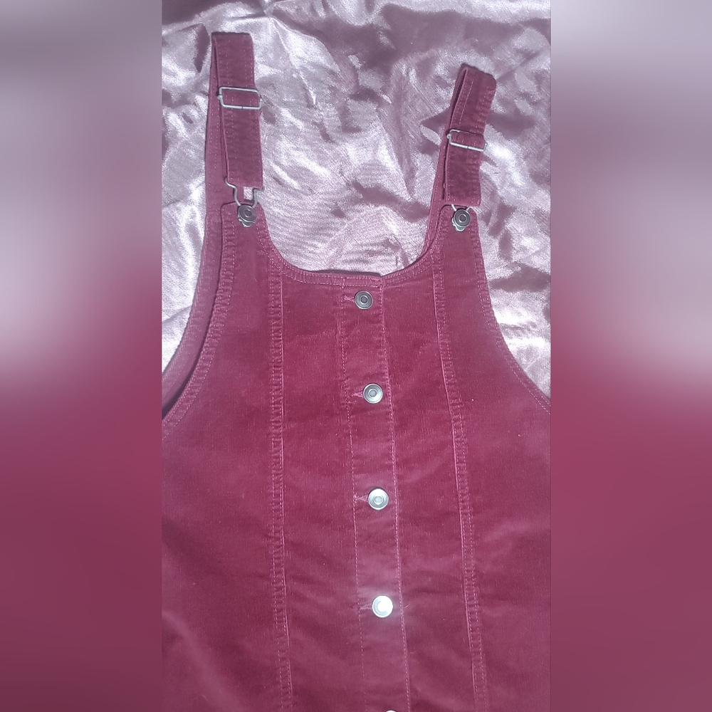 Celebrity Pink COLOR Burgundy Button-Front Mini Dress JUMPER DREES Size S - Picture 4 of 7